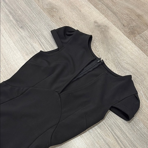 Deep V Black Dress - Picture 8 of 9